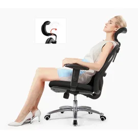 Fotel ergonomiczny ANGEL biurowy obrotowy eurOpa plus z podnóżkiem