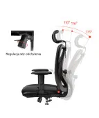 Fotel ergonomiczny ANGEL biurowy obrotowy eurOpa plus z podnóżkiem