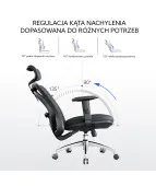 Fotel ergonomiczny ANGEL biurowy obrotowy eurOpa plus z podnóżkiem