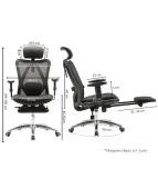 ANGEL Europa Plus – fotel ergonomiczny z podnóżkiem | ANGEL CHAIRS