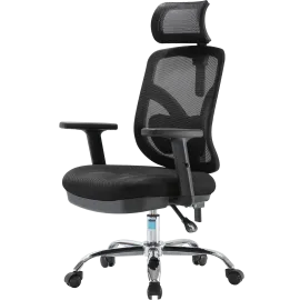 Fotel biurowy ANGEL Jokasta czarny – ergonomiczny z zagłówkiem