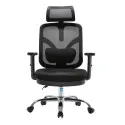 Fotel biurowy ANGEL Jokasta czarny – ergonomiczny z zagłówkiem