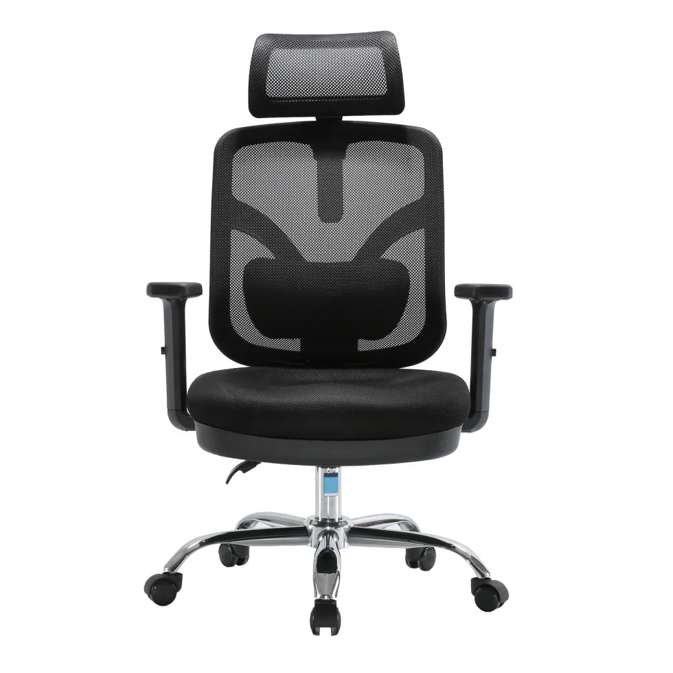 Fotel biurowy ANGEL Jokasta czarny – ergonomiczny z zagłówkiem