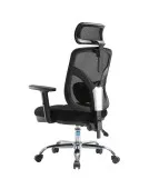 Fotel biurowy ANGEL Jokasta czarny – ergonomiczny z zagłówkiem