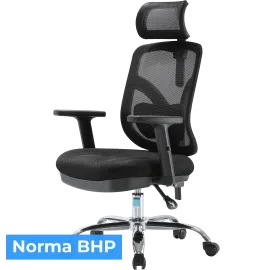 Fotel biurowy ANGEL Jokasta czarny – ergonomiczny z zagłówkiem