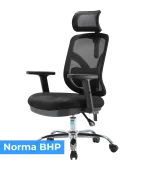 Fotel biurowy ANGEL Jokasta czarny – ergonomiczny z zagłówkiem