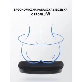 Fotel biurowy ANGEL Jokasta czarny – ergonomiczny z zagłówkiem