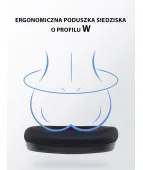 Fotel biurowy ANGEL Jokasta czarny – ergonomiczny z zagłówkiem