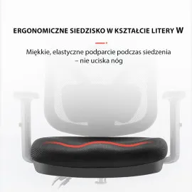 Fotel biurowy ANGEL Jokasta czarny – ergonomiczny z zagłówkiem