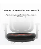 Fotel biurowy ANGEL Jokasta czarny – ergonomiczny z zagłówkiem