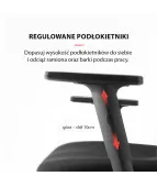 Fotel biurowy ANGEL Jokasta czarny – ergonomiczny z zagłówkiem