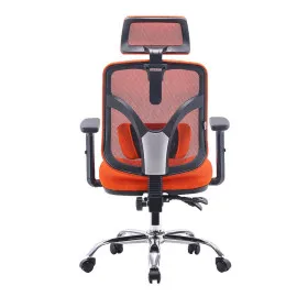 Krzesło biurowe ANGEL Jokasta pomarańczowa – fotel ergonomiczny siatkowy