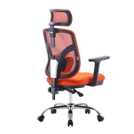 Krzesło biurowe ANGEL Jokasta pomarańczowa – fotel ergonomiczny siatkowy