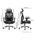 Krzesło biurowe ANGEL Jokasta pomarańczowa – fotel ergonomiczny siatkowy