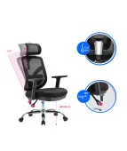 Krzesło biurowe ANGEL Jokasta pomarańczowa – fotel ergonomiczny siatkowy