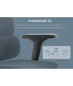 Fotel ergonomiczny ANGEL Dakota 2.0 grafitowy – fotel z zagłówkiem 3D