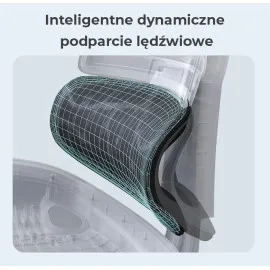 Fotel ergonomiczny ANGEL Dakota 2.0 grafitowy – fotel z zagłówkiem 3D