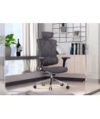 Fotel ergonomiczny ANGEL Dakota 2.0 grafitowy – fotel z zagłówkiem 3D