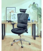 Fotel ergonomiczny ANGEL Dakota 2.0 grafitowy – fotel z zagłówkiem 3D