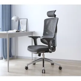 Fotel ergonomiczny ANGEL Dakota 2.0 grafitowy – fotel z zagłówkiem 3D