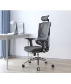 Fotel ergonomiczny ANGEL Dakota 2.0 grafitowy – fotel z zagłówkiem 3D