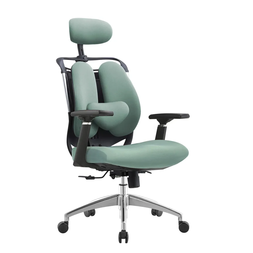 Fotel ergonomiczny biurowy ANGEL SteliO zielony – fotel tapicerowany