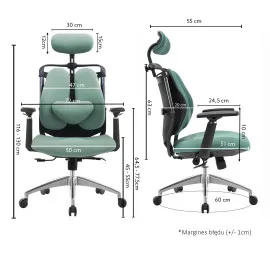 Fotel ergonomiczny biurowy ANGEL SteliO zielony – fotel tapicerowany