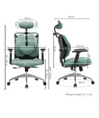 Fotel ergonomiczny biurowy ANGEL SteliO zielony – fotel tapicerowany