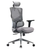 Fotel ergonomiczny ANGEL Dakota 2.0 grafitowy – fotel z zagłówkiem 3D