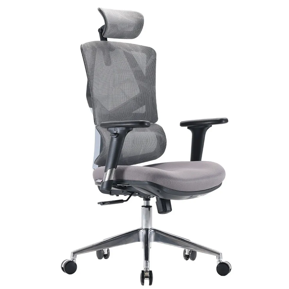 Fotel ergonomiczny ANGEL Dakota 2.0 grafitowy – fotel z zagłówkiem 3D