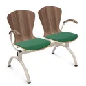 Ławka BINGO-2 ARM WOOD Seat Plus do poczekalni na korytarz Nowy Styl
