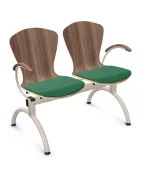 Ławka BINGO-2 ARM WOOD Seat Plus do poczekalni na korytarz Nowy Styl