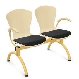 Ławka BINGO-2 ARM WOOD Seat Plus do poczekalni na korytarz Nowy Styl