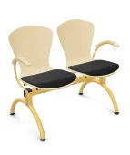Ławka BINGO-2 ARM WOOD Seat Plus do poczekalni na korytarz Nowy Styl