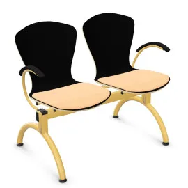 Ławka BINGO-2 ARM WOOD Seat Plus do poczekalni na korytarz Nowy Styl