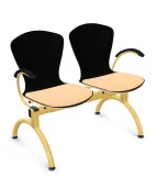 Ławka BINGO-2 ARM WOOD Seat Plus do poczekalni na korytarz Nowy Styl