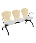 Ławka BINGO-3 ARM WOOD Seat Plus do poczekalni na korytarz Nowy Styl