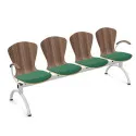 Ławka BINGO-4 ARM WOOD Seat Plus do poczekalni na korytarz Nowy Styl