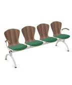 Ławka BINGO-4 ARM WOOD Seat Plus do poczekalni na korytarz Nowy Styl