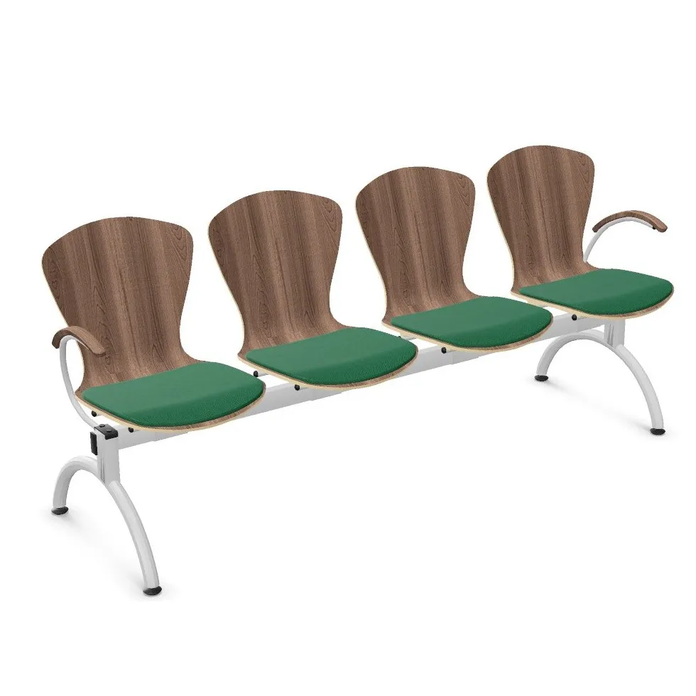 Ławka BINGO-4 ARM WOOD Seat Plus do poczekalni na korytarz Nowy Styl