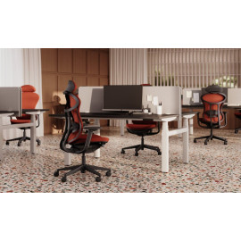 Ergonomiczne krzesło biurowe PROX Mesh Black HRUA zagłówiem Nowy Styl