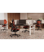 Ergonomiczne krzesło biurowe PROX Mesh Black HRUA zagłówiem Nowy Styl