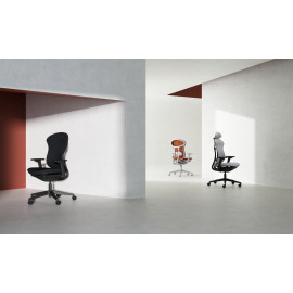 Ergonomiczne krzesło biurowe PROX Mesh Black HRUA zagłówiem Nowy Styl