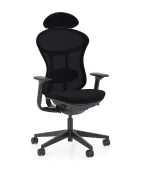 Ergonomiczne krzesło biurowe PROX Mesh Black HRUA zagłówiem Nowy Styl