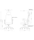 Ergonomiczny fotel biurowy VISTA SK-6252H Unique Meble z zagłówkiem