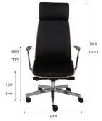 Fotel Moon Wood HD AL1 - Fornir dębowy Grospol fotel gabinetowy
