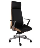 Fotel Moon Wood HD AL1 - Fornir dębowy Grospol fotel gabinetowy