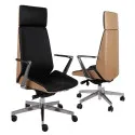 Fotel Moon Wood HD AL1 - Fornir dębowy Grospol fotel gabinetowy