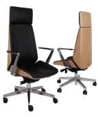 Fotel Moon Wood HD AL1 - Fornir dębowy Grospol fotel gabinetowy