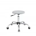 Taboret LAB niski chrome Popiel